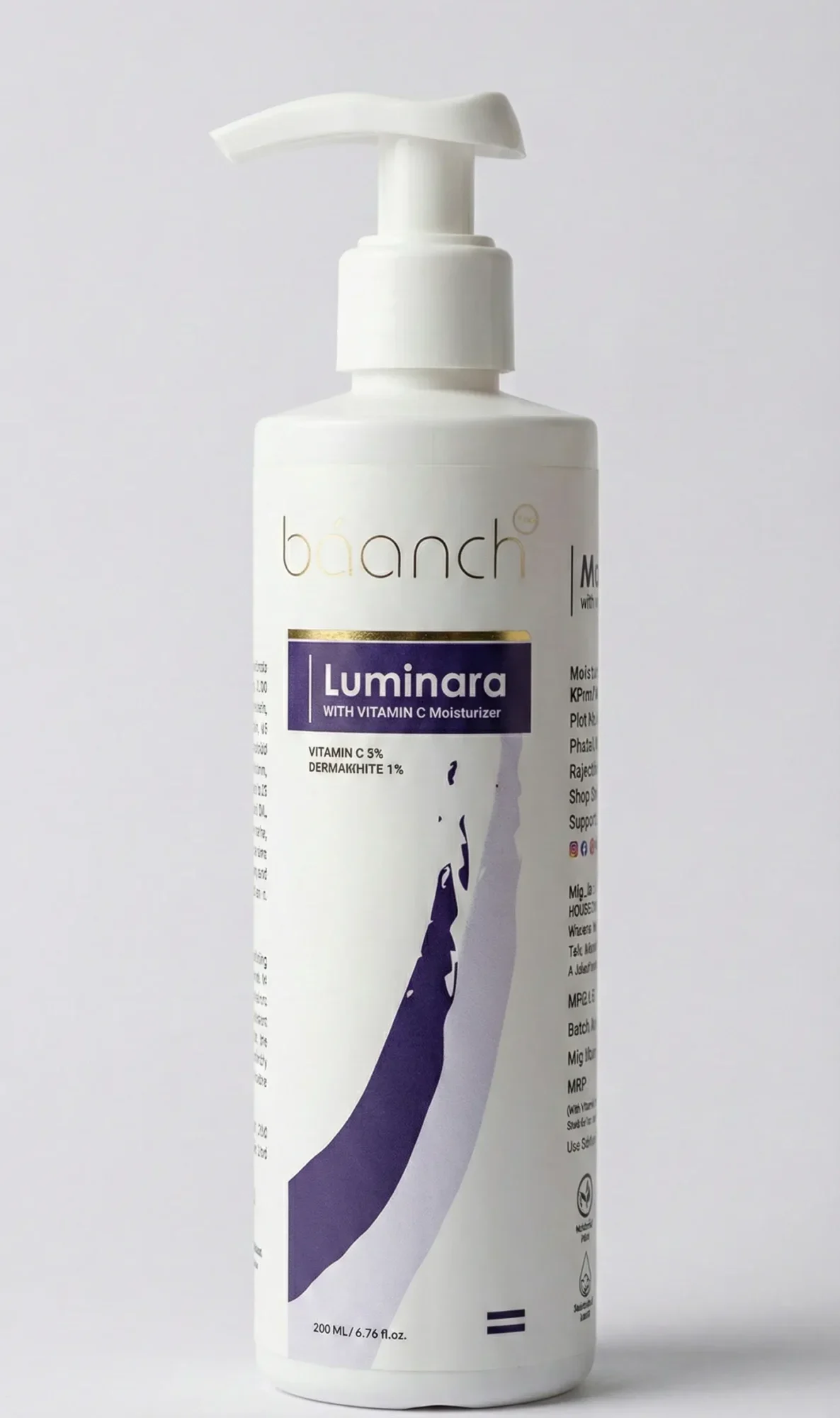 Baanch Body Lotion with 3% Niacinamide for Radiant Skin 200ml