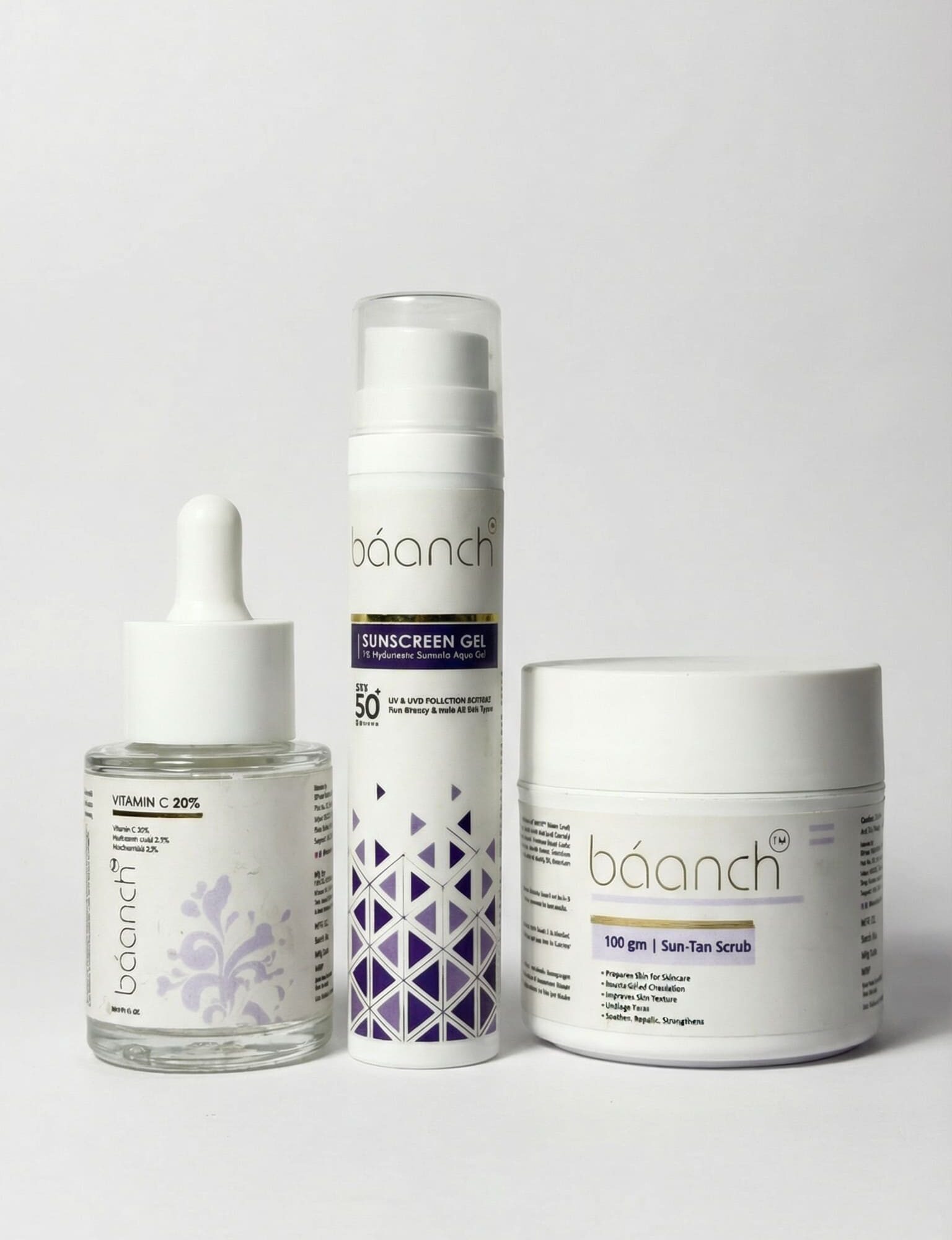 Baanch Summer De-Tan Glow Combo for Tan Removal & SPF50