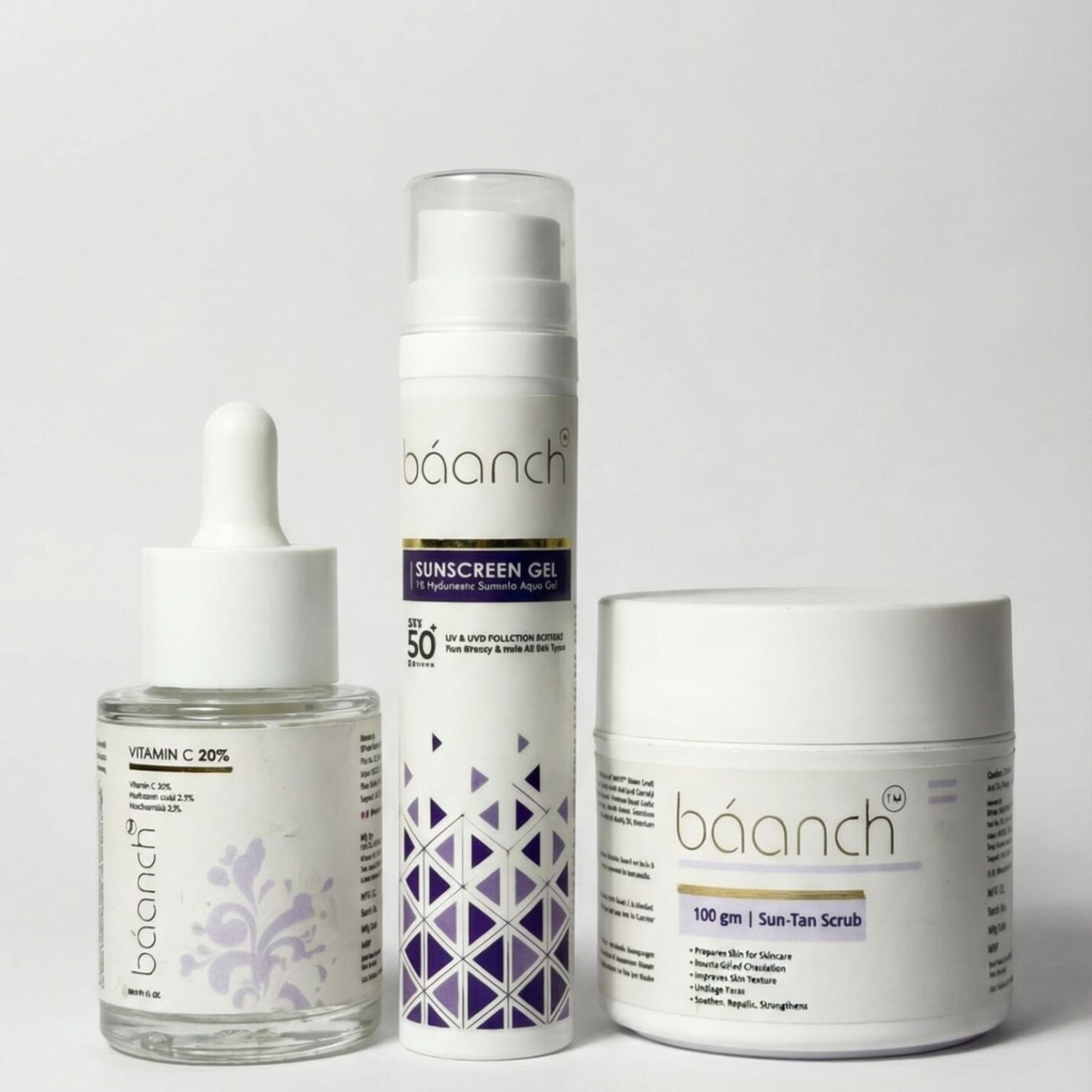 Baanch Summer De-Tan Glow Combo for Tan Removal & SPF50